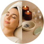 Γυναίκα χαλαρώνει σε χώρο spa – Wellness Ritual με βελονισμό και φυσικές θεραπείες στην Αθήνα