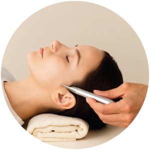 Γυναίκα σε θεραπεία χαλάρωσης – Ηλεκτροβελονισμός χωρίς βελόνες στην Αθήνα